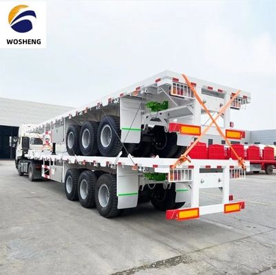 Semi-remorchi a tre assi piatti da 20 piedi o 40 piedi per rilievo di trasporto container 9.0-22.5