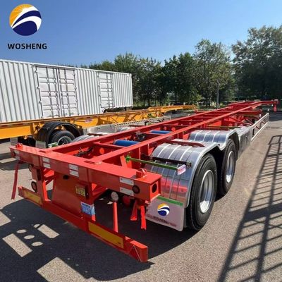 Pesantezza di 6500 kg 2 assi Skelettone rimorchio per 20ft 40ft 45ft container di trasporto