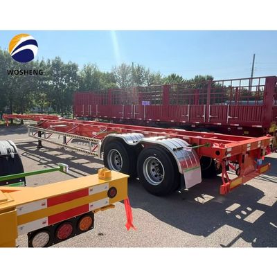 Pesantezza di 6500 kg 2 assi Skelettone rimorchio per 20ft 40ft 45ft container di trasporto