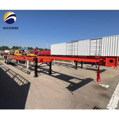 Pesantezza di 6500 kg 2 assi Skelettone rimorchio per 20ft 40ft 45ft container di trasporto