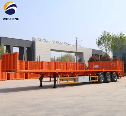 3 assi Flatbed Truck Trailer La scelta migliore per il trasporto di container da 20 piedi e 40 piedi