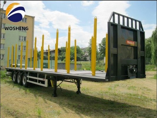 3 assi Flatbed Truck Trailer La scelta migliore per il trasporto di container da 20 piedi e 40 piedi