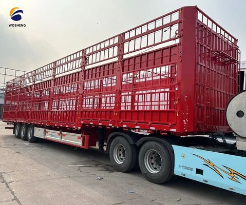 Semi-remolchio a tre assi per il trasporto di bovini con cerniera 8.5-20 e resistente
