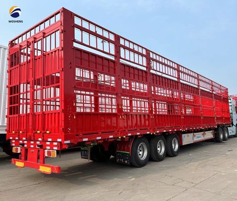 Semi-remolchio a tre assi per il trasporto di bovini con cerniera 8.5-20 e resistente