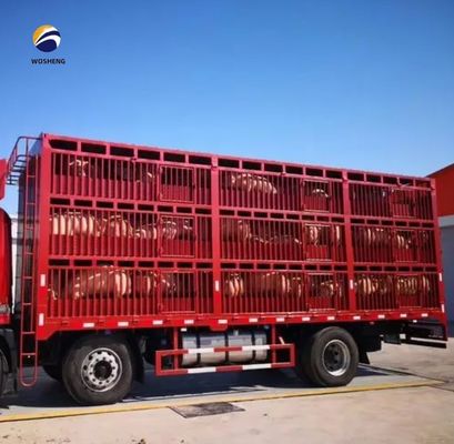 Semi-remolchio a tre assi per il trasporto di bovini con cerniera 8.5-20 e resistente