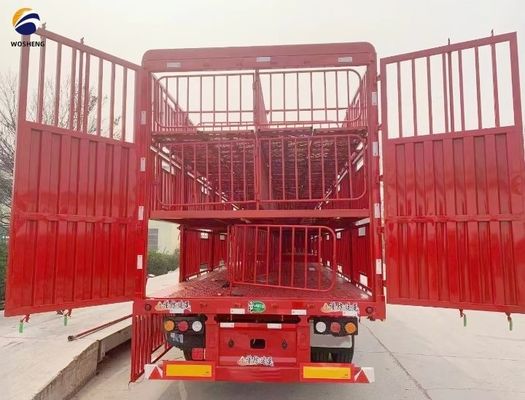 Semi-remolchio a tre assi per il trasporto di bovini con cerniera 8.5-20 e resistente
