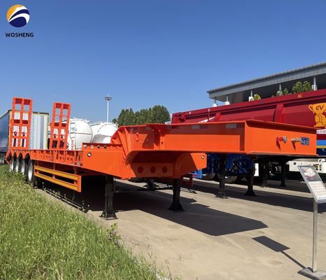 Semi-remolchi a letto basso da 60 a 100 tonnellate a 4 assi per il trasporto di camion pesanti e rimorchi