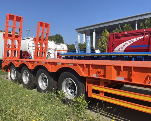Semi-remolchi a letto basso da 60 a 100 tonnellate a 4 assi per il trasporto di camion pesanti e rimorchi