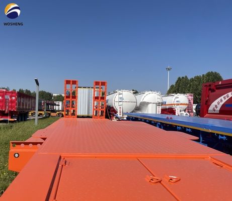 Semi-remolchi a letto basso da 60 a 100 tonnellate a 4 assi per il trasporto di camion pesanti e rimorchi