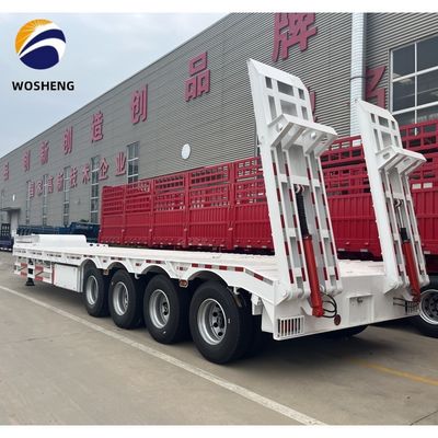 60 tonnellate 2&quot;/3.5&quot; JOST King Pin 3 Axle Lowboy Loader Lowbed Semi trailer per lavori pesanti