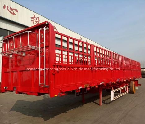 Semi-remolchio a schiera multifunzione a 3/4 assi per il trasporto di animali sfusi e merci di grano