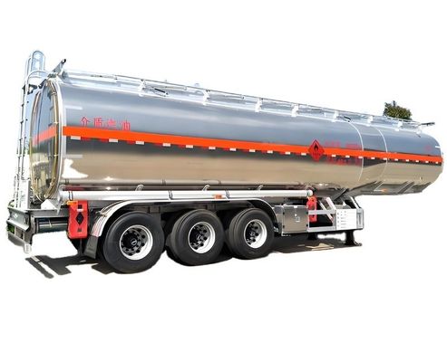 13000*2550*3780mm Isolamento in acciaio al carbonio Cisterna del carburante Semi rimorchio con pneumatici 12R22.5
