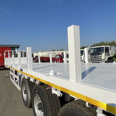 12500x2500x1600-3100mm 3-4 Assi Fuwa Assi semirimorchio a letto piatto adatto per container
