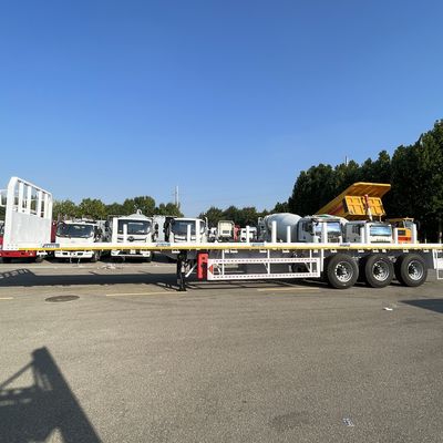 12500x2500x1600-3100mm 3-4 Assi Fuwa Assi semirimorchio a letto piatto adatto per container