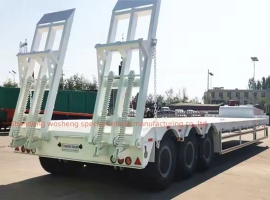 13-18m x 2,5-3m x 3,3m rimorchio per camion 60-100 tonnellate 3 assi collo di gallina semirimorchio a letto basso