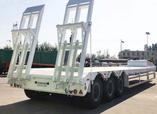 Trailers per carico pesante a gomma bassa da 40 tonnellate in acciaio Q345B / T700