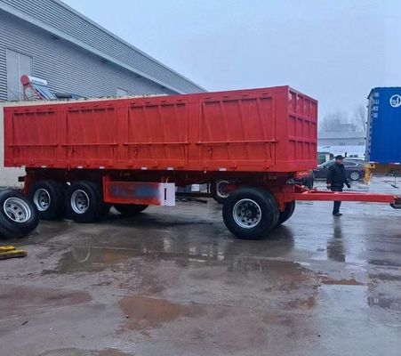 40-100 tonnellate Dolly Full Truck Trailer con parete laterale per carichi pesanti