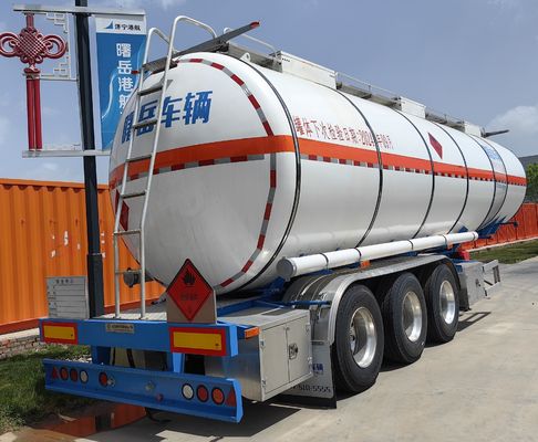 Cisterna di acciaio inossidabile con alluminio in lega, rimorchio carico massimo 30000 kg per il trasporto di liquidi