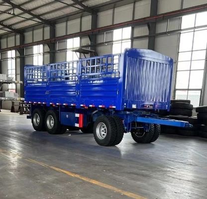 Richiesta del cliente 3 asse di trazione barra recinzione Full trailer con palo recinzione