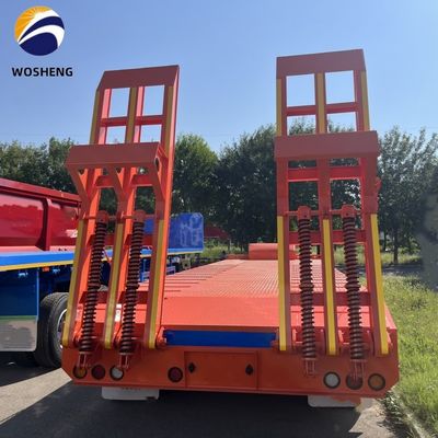 9.0-22.5 Rim 3 Axle 60T Lowbed Truck Semi-Trailer per attrezzature pesanti