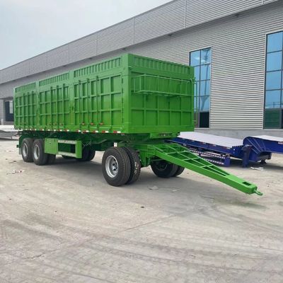 Q345 rimorchio in acciaio al carbonio 2 assi 3 assi con barra di trazione di 30 tonnellate e parete laterale