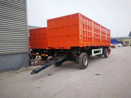 Q345 rimorchio in acciaio al carbonio 2 assi 3 assi con barra di trazione di 30 tonnellate e parete laterale