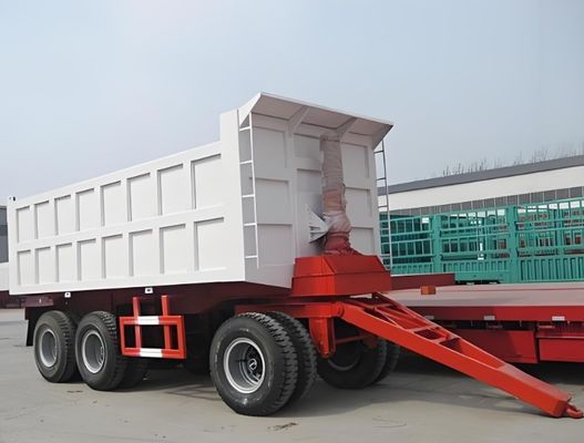 Q345 rimorchio in acciaio al carbonio 2 assi 3 assi con barra di trazione di 30 tonnellate e parete laterale