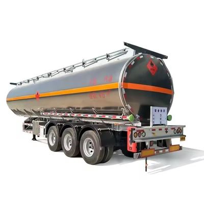 Trailers di acciaio inossidabile a tre assi standard per il trasporto di petrolio greggio a combustibile diesel