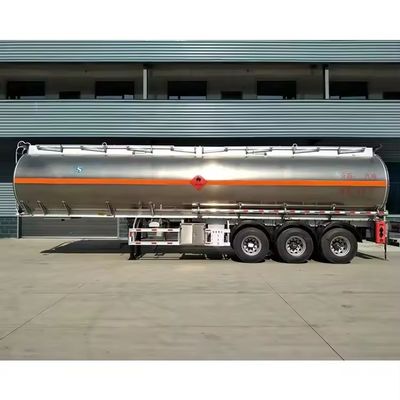 Trailers di acciaio inossidabile a tre assi standard per il trasporto di petrolio greggio a combustibile diesel
