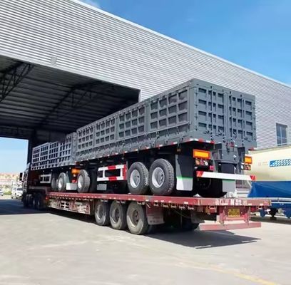 3 assi di trazione Bar laterale scarico pieno rimorchio 40-100 tonnellate rimorchio di trazione Dolly pieno rimorchio camion