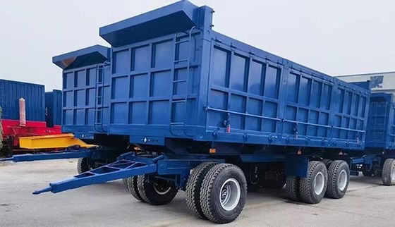 3 assi di trazione Bar laterale scarico pieno rimorchio 40-100 tonnellate rimorchio di trazione Dolly pieno rimorchio camion