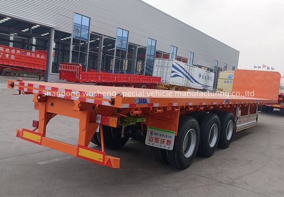 Semi-remolchio per il trasporto di container 3 asse 4 asse 20ft 40ft 45ft Flatbed Truck Trailer