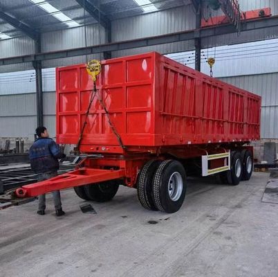 500 mm Q345 Bar di tiro in acciaio al carbonio Recinzione Full Trailer con 3 assi 40-100 tonnellate di capacità