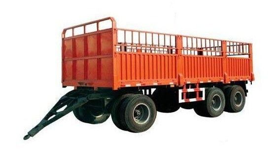500 mm Q345 Bar di tiro in acciaio al carbonio Recinzione Full Trailer con 3 assi 40-100 tonnellate di capacità