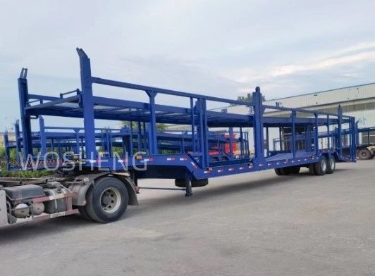 Camion rimorchio Wosheng 2 assi rimorchio di trasporto auto doppio ponte semirimorchio di trasporto auto