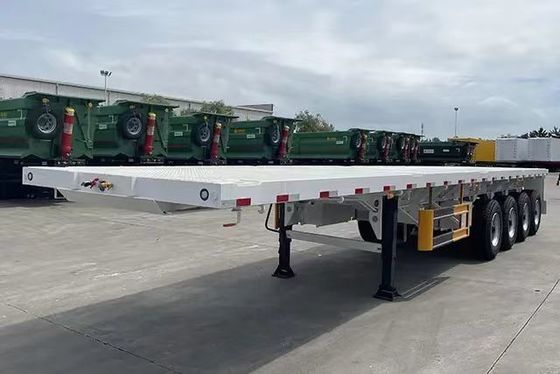 12 Set di semirimorchio a piattapiana con serratura a torsione da 30 a 100 tonnellate e rimorchio per camion