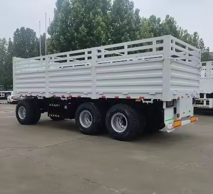 40-100 tonnellate di materiale in acciaio Bar di trazione Recinzione Full trailer con sistema di sospensione meccanica