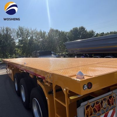 2.00&quot; King Pin 3mm Anti Slip Floor Plate Flatbed Semi Trailer con 12R22.5 Specs pneumatici