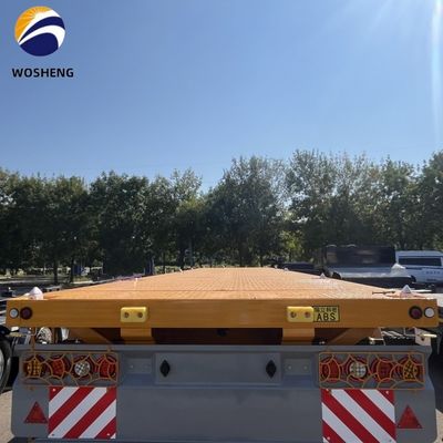 2.00&quot; King Pin 3mm Anti Slip Floor Plate Flatbed Semi Trailer con 12R22.5 Specs pneumatici