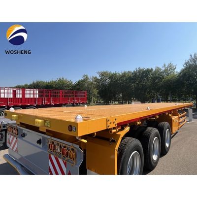 2.00&quot; King Pin 3mm Anti Slip Floor Plate Flatbed Semi Trailer con 12R22.5 Specs pneumatici