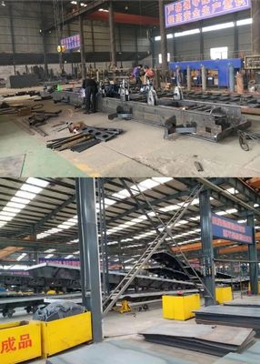40-100 tonnellate di materiale in acciaio Bar di trazione Recinzione Full trailer con sistema di sospensione meccanica