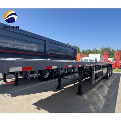 2.00&quot; King Pin 3mm Anti Slip Floor Plate Flatbed Semi Trailer con 12R22.5 Specs pneumatici