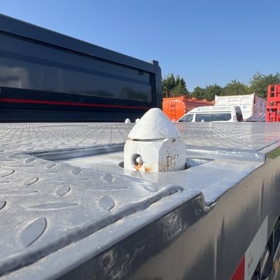 20ft 40ft Container Flatbed Truck Semi-trailer con piattaforma 3mm 4mm Grain Plate