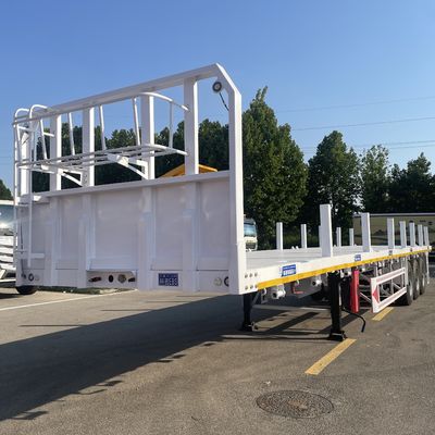 Semi-remorchi a colonna laterale piatta progettati per il trasporto di contenitori di legno e di acciaio