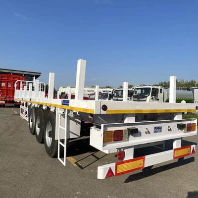 Semi-remorchi a colonna laterale piatta progettati per il trasporto di contenitori di legno e di acciaio