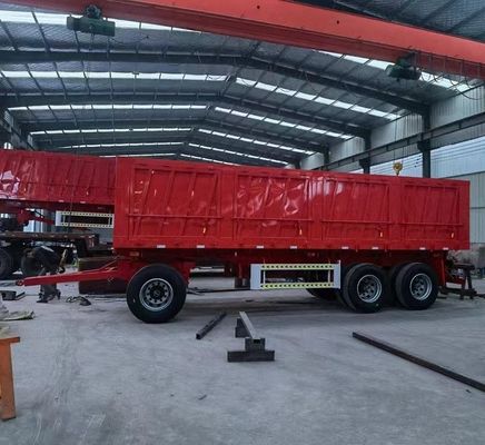 500 mm Q345 Bar di tiro in acciaio al carbonio Parete laterale Full Trailer per 40-100 tonnellate di capacità di carico