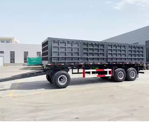 3 assi di trazione Bar laterale scarico pieno rimorchio 40-100 tonnellate rimorchio di trazione Dolly pieno rimorchio camion