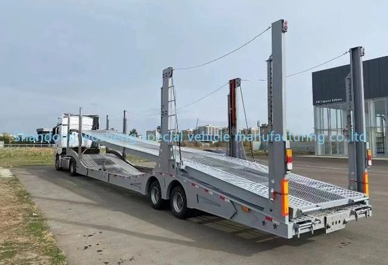 1 unità di carrello di atterraggio Wosheng semirimorchio per autotrasporti con 2 assi e doppio ponte