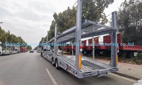 1 unità di carrello di atterraggio Wosheng semirimorchio per autotrasporti con 2 assi e doppio ponte