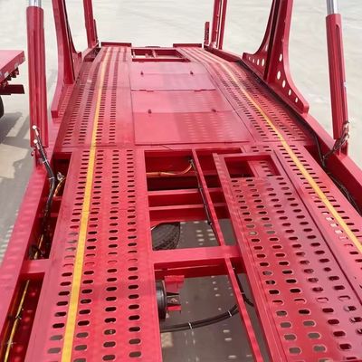 Relè di trasporto in acciaio con 2 &quot;50 King Pin e pneumatici 11R22.5 sollevamento idraulico